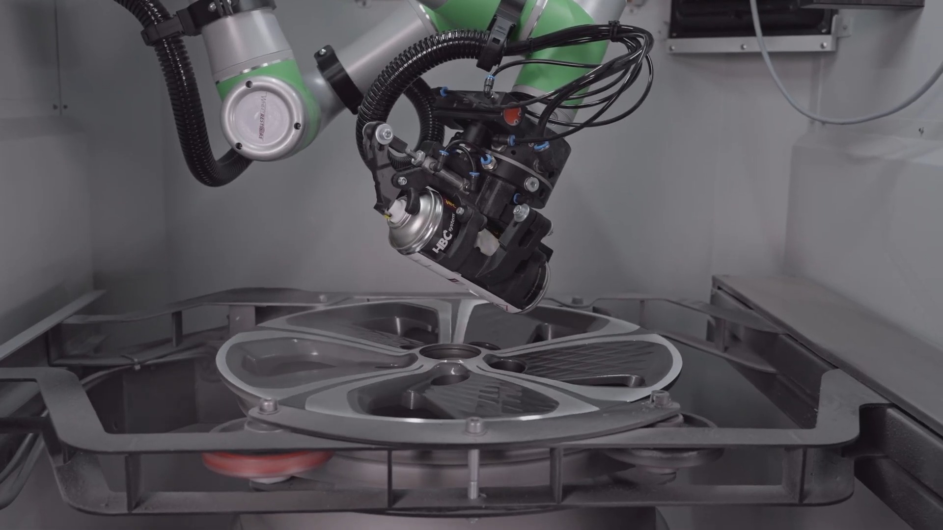 World’s first fully automatic Alloy Wheel Painting Machine! - A patented, wheel painting...