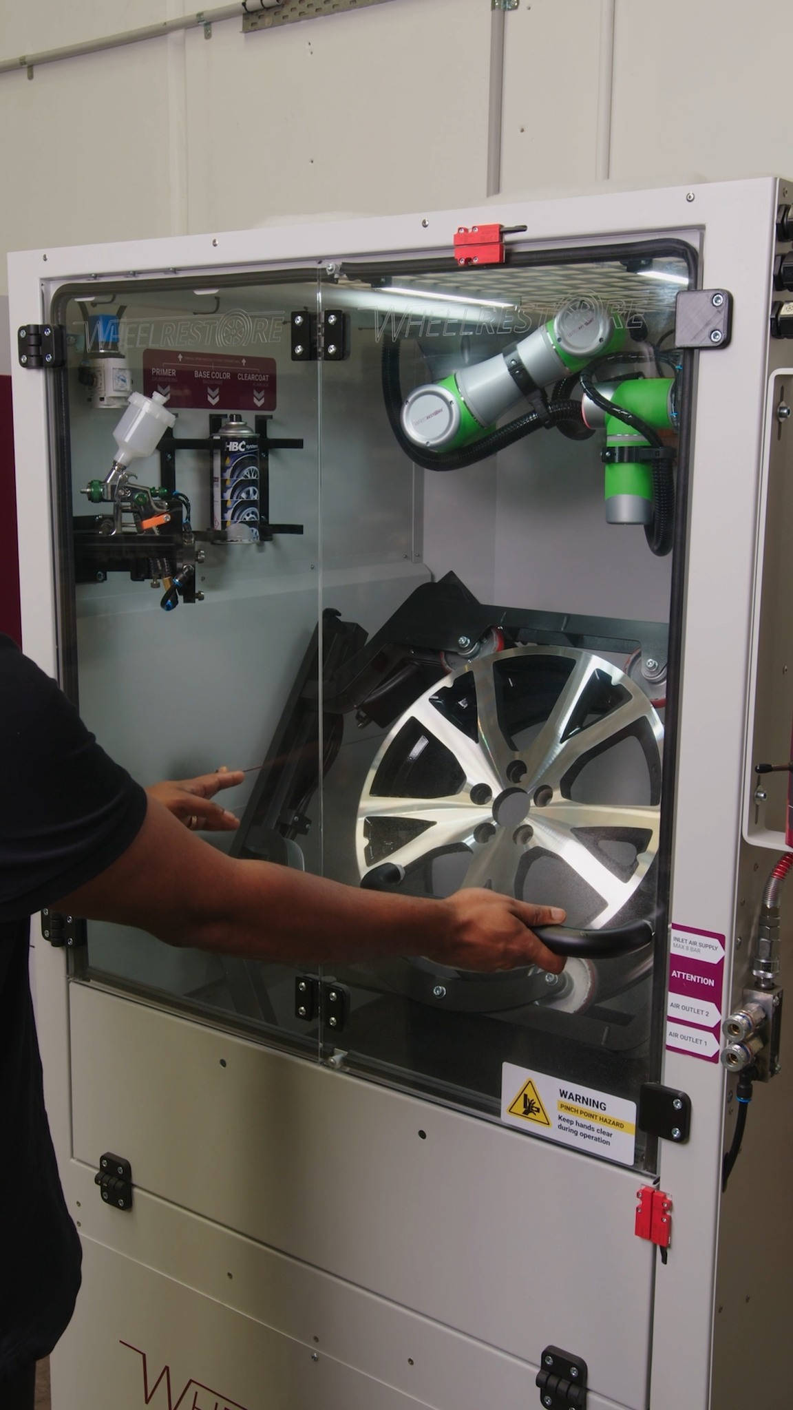 The WM600 from Wheel Restore - the world's first fully automatic wheel painting booth!...