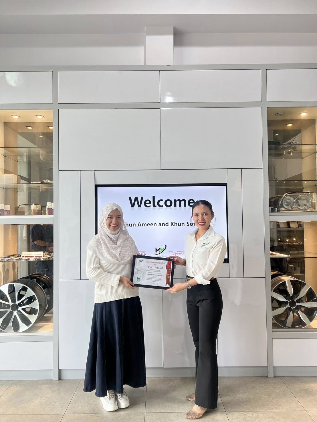 PDR training certificate handover at M&H Group HQ