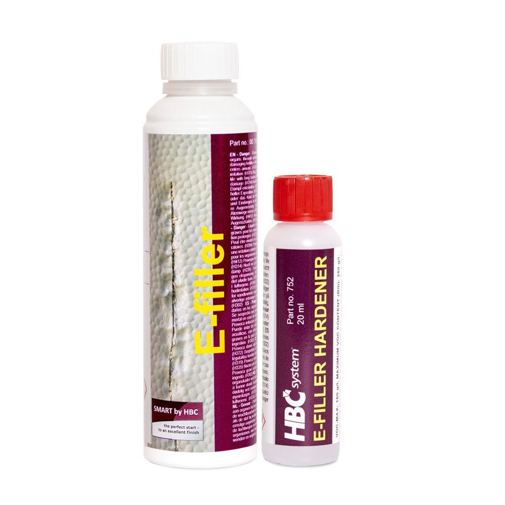 E filler 250 ml. and hardener 20ml