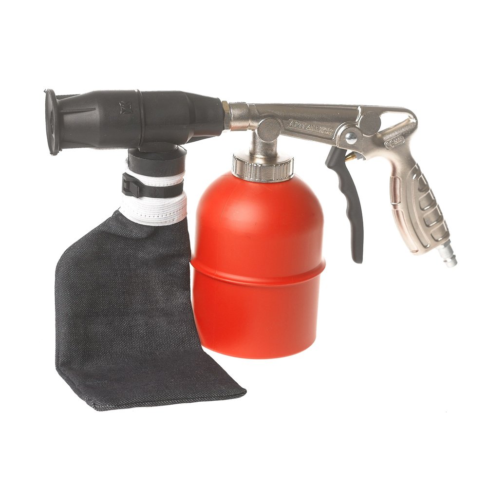 Sanding gun shown for comparing cleaning and waste setup, workshop fit, and ownership needs.