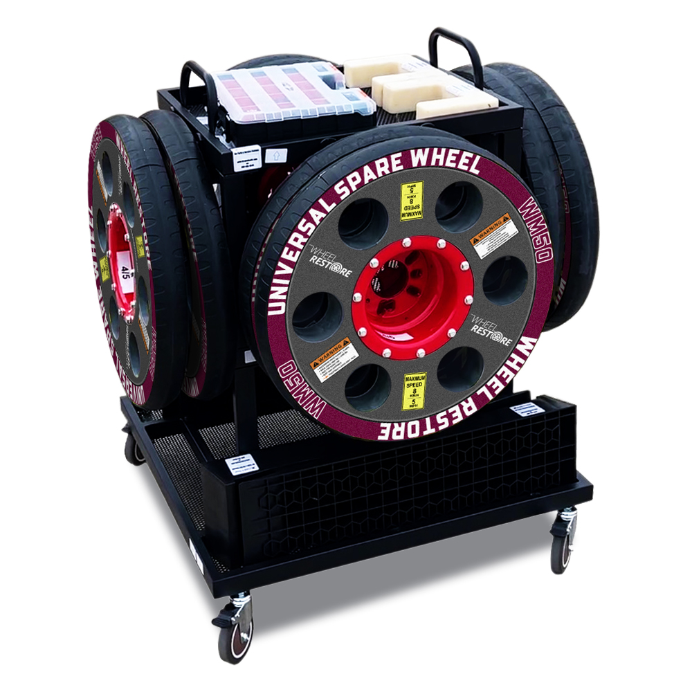 Universal Wheel Accessories – Big Cart (Up to 8 x WM50) shown for comparing wheel repair setup, workshop fit, and ownership needs.