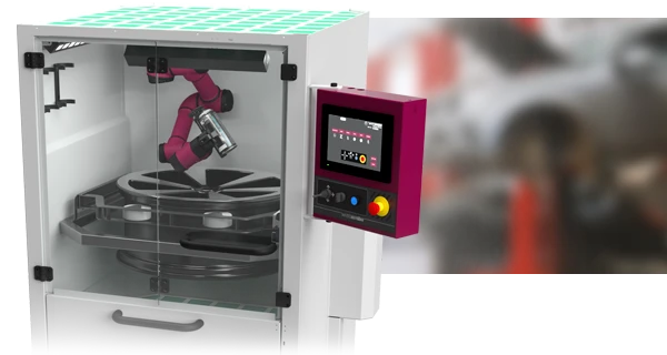 Automatic wheel painting preview for Wheel Painting Machine