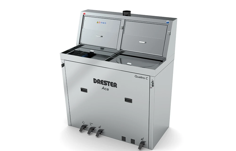 Drester Ace Quattro Combo stainless steel DI4C shown for comparing cleaning and waste setup, workshop fit, and ownership needs.