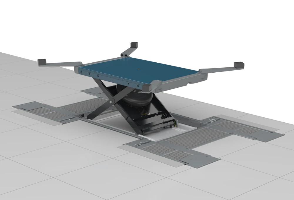 Herkules AirgoMatic Retrofit 2810 DUO inground shown for comparing wheel repair setup, workshop fit, and ownership needs.