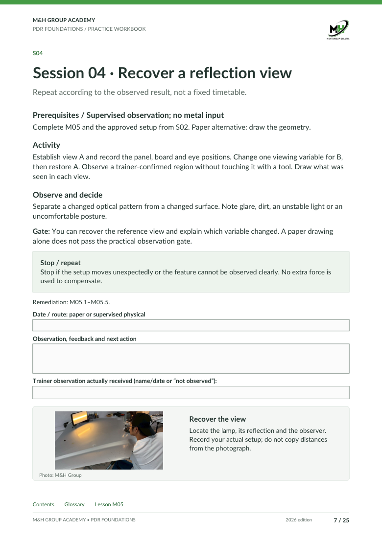 Excerpt from Workbook · page 7: Put the idea into a study record